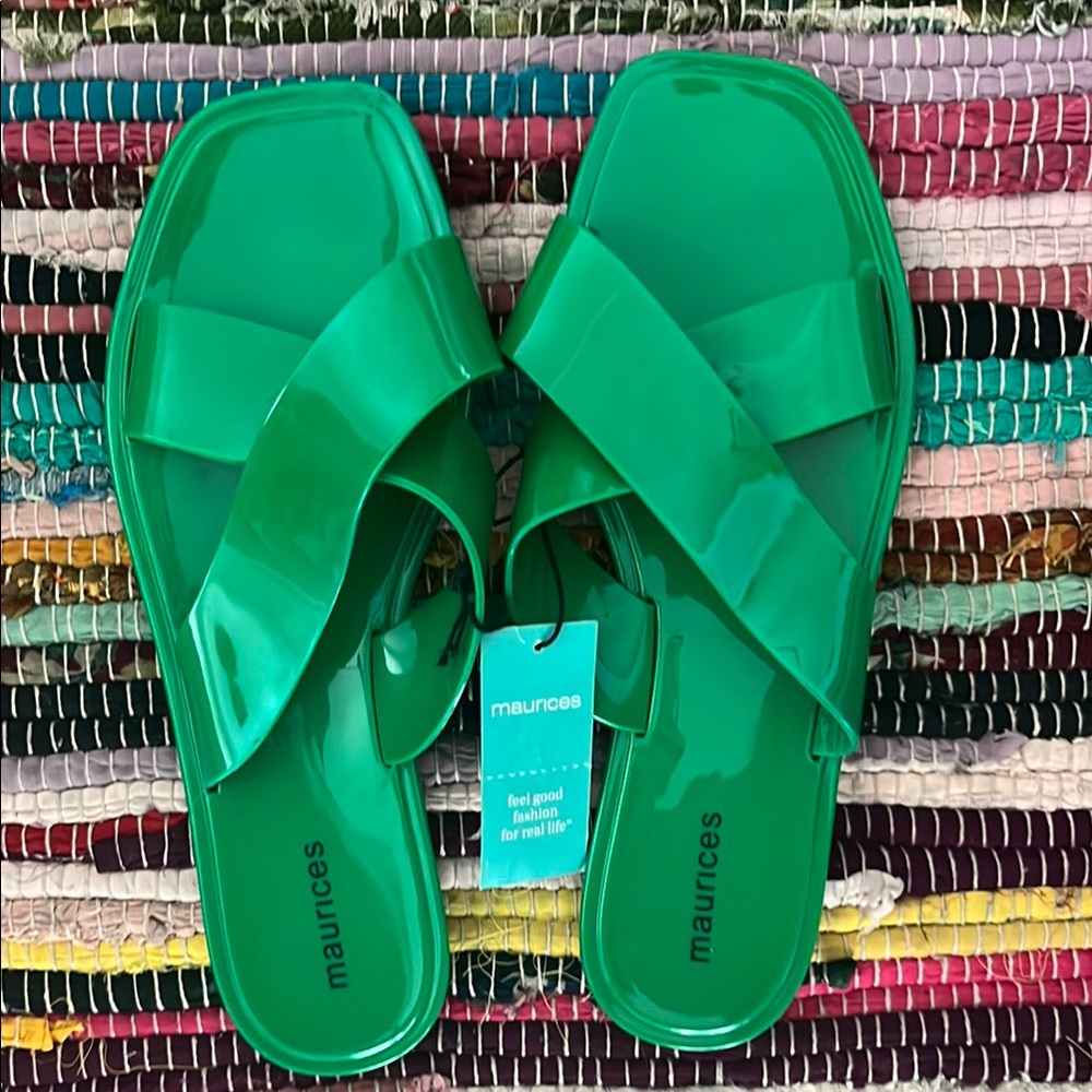 Maurices Green Slide Sandals